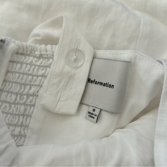 NEW Reformation Balia Linen Sleeveless Midi Dress in White | US 0 UK 4 - Picture 10 of 14